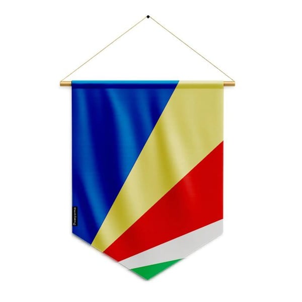 Fana – Seychellernas flagga – 30 x 45 cm – Polyester – Att hänga – Pixelforma