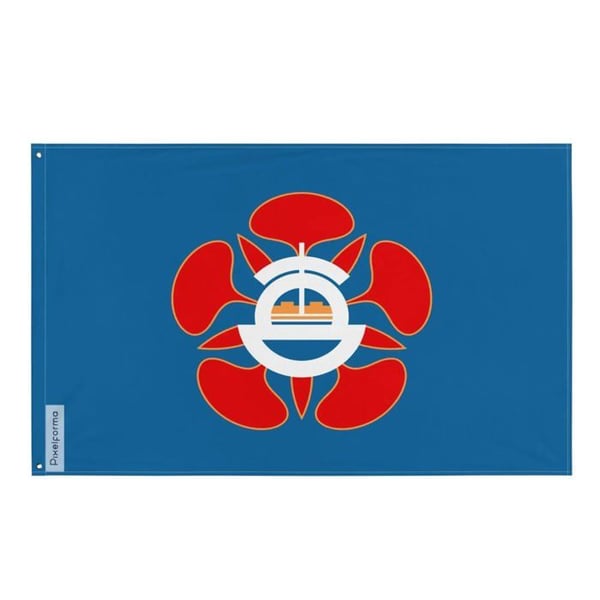 Tainan Flagga – 192 x 288 cm – Hållbar Polyester – 2 Metallöljett – Inomhus / Utomhus – Pixelforma