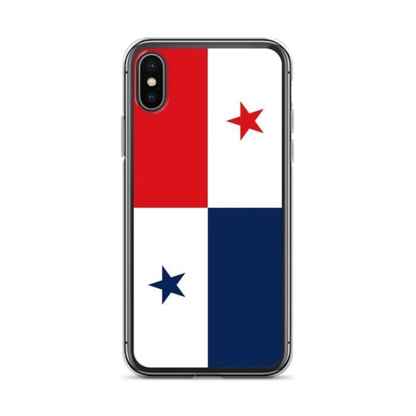 Mobilskal – Panama Flagga – Kompatibel med iPhone XS – Mjuk Fodral – Slitstark och Stötdämpande - Silikon - Pixelforma