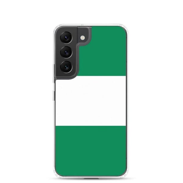 Mobilskal – Nigerias flagga – Kompatibel med Samsung Galaxy S24 Plus – Mjuk skal – Slitstark och stöttålig – Pixelforma