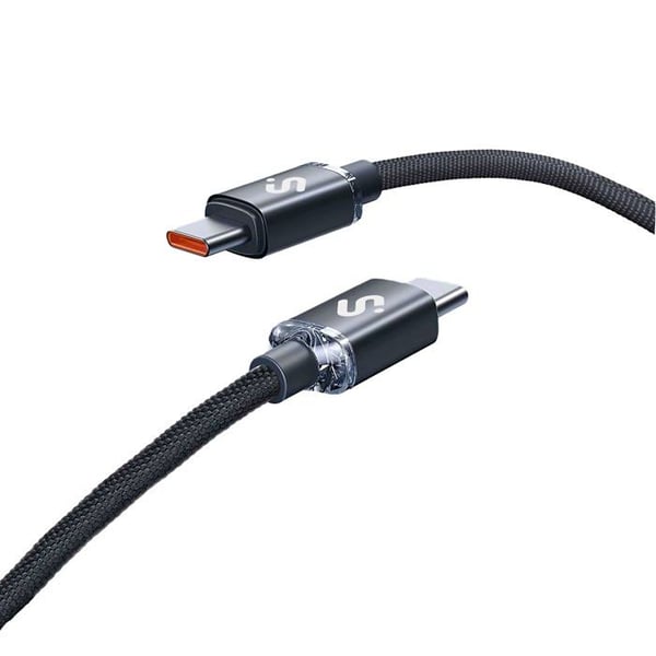 USB-C till USB-C-kabel - SUBBLIM - 2 meter - 60 W - Snabbladdning - Överföring 480 Mbps - Flätad nylon