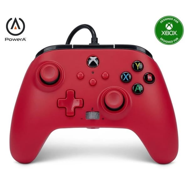 Gamepad - ACCO - Röd-XBOX SERIES X - Kabelansluten - Röd - Vibration