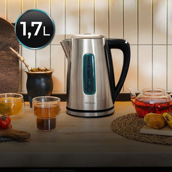 Cecotec Vattenkokare 1,7L Thermosense 210 Stål. 2200W, Kropp i Rostfritt Stål
