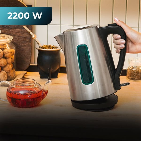 Cecotec Vattenkokare 1,7L Thermosense 210 Stål. 2200W, Kropp i Rostfritt Stål