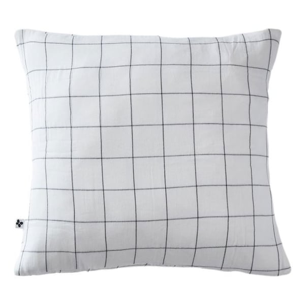 Taie d'oreiller Tissé-teint stora rutor Dekoration "Gaïa Match" 60 x 60 cm & 50 x 70 cm "Gaze de Coton" - Gaïa Match Chantilly - 60 x