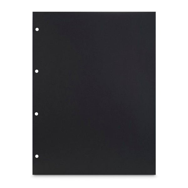 Kartongfoto, 23,3 x 31 cm, perforerad, 25 ark, svart