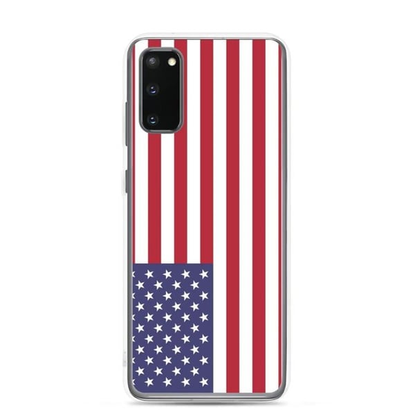 Mobilskal – USA:s flagga – Kompatibel med Samsung Galaxy S24 – Mjukt skal – Slitstarkt och stöttåligt – Pixelforma