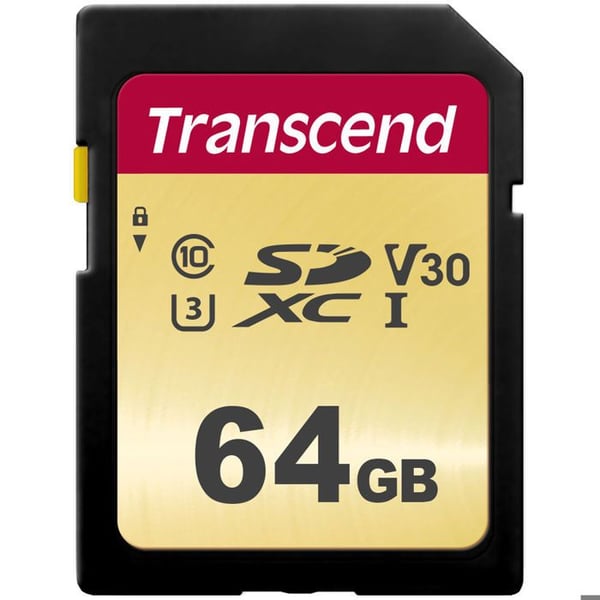 TRANSCEND 500S 64GB UHS-I U3 SD-kort - Video Class V30 / Class10
