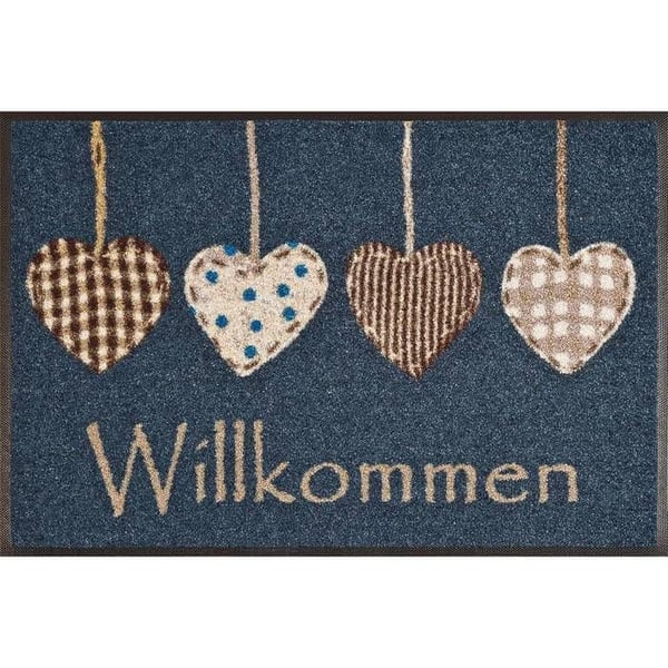 Tapis - Stuga - Hjärtan - 50x75cm - Tvätta & Torka - 100% polyamid