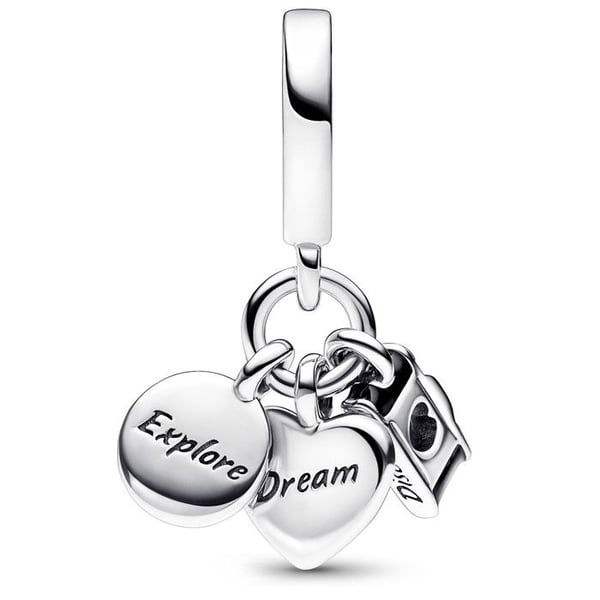 Pendentiv kvinna - Silver - 792703C01 - Fin silver 925/1000 - Zirkonia - Emalj