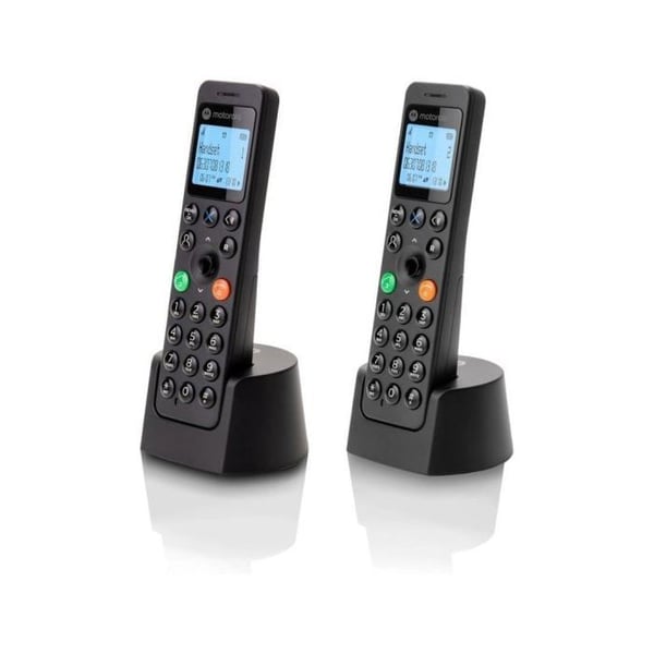 Trådlös telefon - MOTOROLA - DOT202 - DECT DUO - Svart - 2 handsets