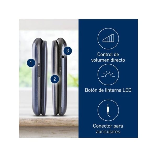 Basis mobiltelefon Panasonic KX-TU550EXC Blå