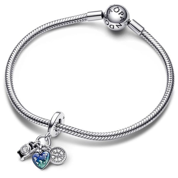 Pendentiv kvinna - Silver - 792703C01 - Fin silver 925/1000 - Zirkonia - Emalj