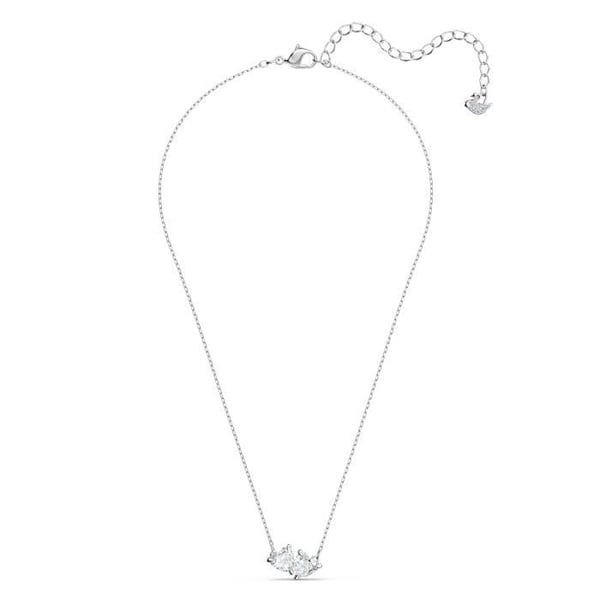 Halsband - SWAROVSKI - Attrahera själ - Vita kristaller - 38 cm - Metall