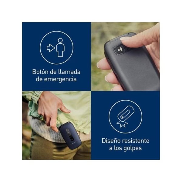 Basis mobiltelefon Panasonic KX-TU550EXC Blå