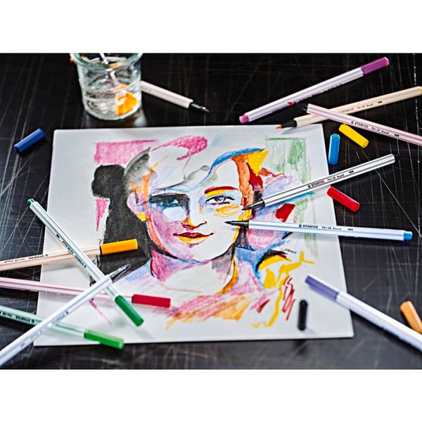 Penselpennor - STABILO - Pen 68 Brush ARTY - Förpackning med 20 - Flexibel spets - Klara färger
