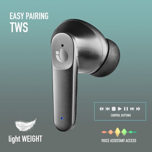 NGS ARTICA HUSH TWS-hörlurar Bluetooth 5.3, ANC+ENC, 16h autonomi, touchkontroll, USB-C. Immersiv ljudkvalitet och kompakt design.