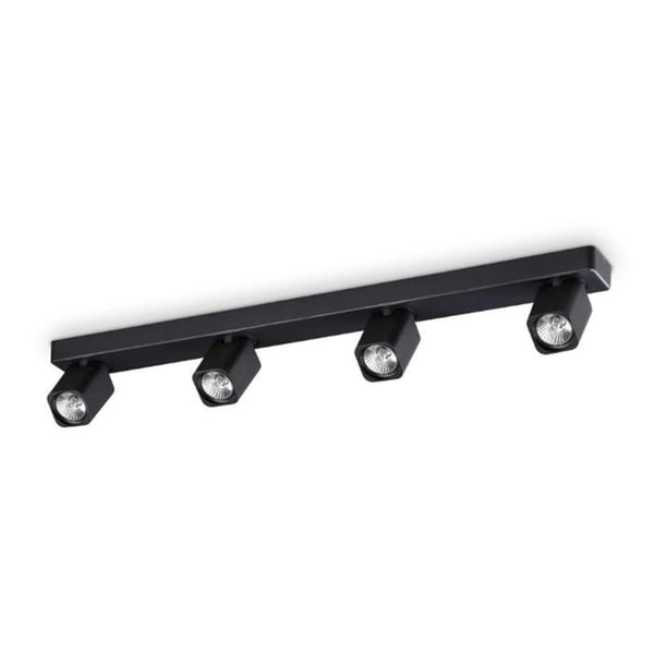 Taklampa - IDEAL LUX - RUDY PL4 KVADRAT - 4 justerbara spotlights - GU10 LED 3000K - Svart aluminium
