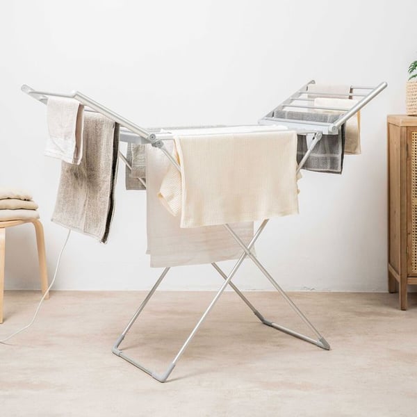 Fällbar Elektrisk Klädesställning - INNOVAGOODS - Värmematta - Pekskärm - Timer 12h - 20 Stänger