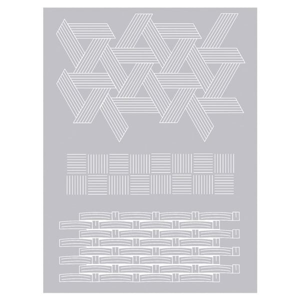 Stencil - KORGTILLVERKNING - 114x153mm - Återanvändbar - Precision av mönstret - Fransk design