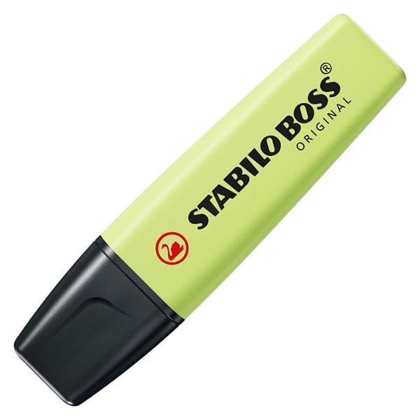 Surligner - STABILO - BOSS ORIGINAL - Pastel - Etui med 4 - Farve Sort