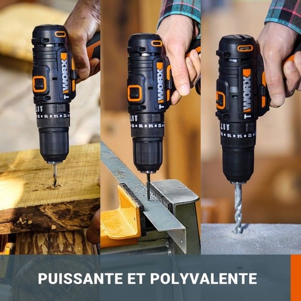 Slagnøgle 20V WORX - WX370.9 (moment 50 Nm, chuck 13 mm, 2 hastigheder, uden batteri eller oplader)