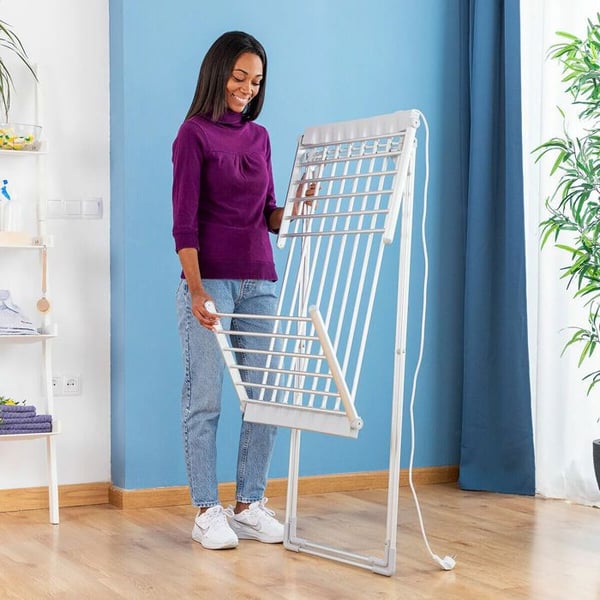 Fällbar Elektrisk Klädesställning - INNOVAGOODS - Värmematta - Pekskärm - Timer 12h - 20 Stänger