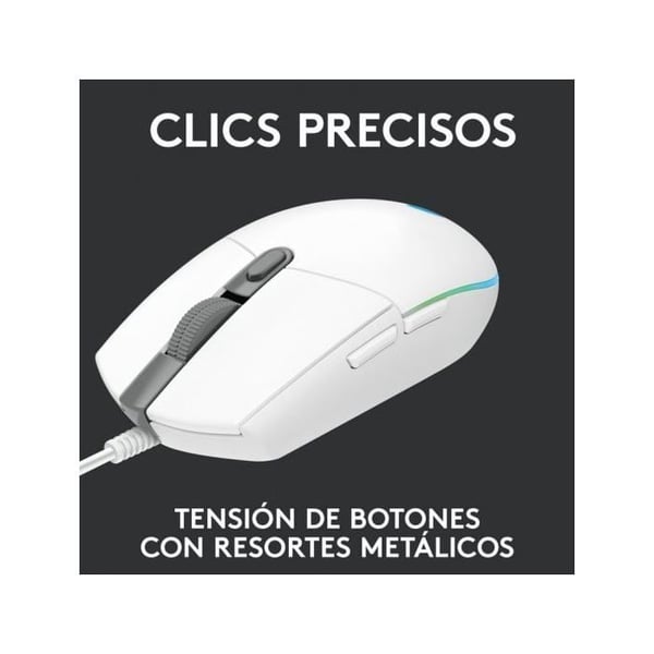 Spelmus - Trådad - Logitech G - G203 - Vit