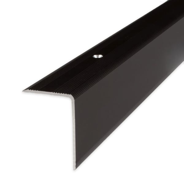 PROVISTON näslist i aluminium mörkbrons l 30 mm H 42 mm L 2700 mm borrad profil av näslist hörnlist kombinerad...