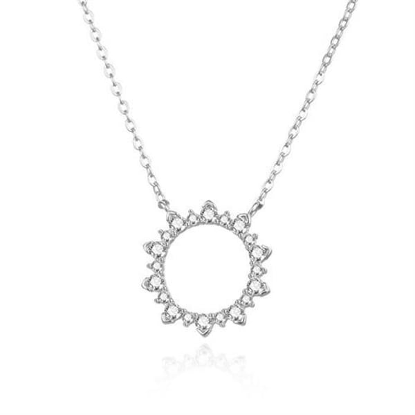 Halsband - AGATO - Sunshine AGS1571/47 - Silver 925 - Zirkon Pendentif - Längd 42 cm förlängningsbar