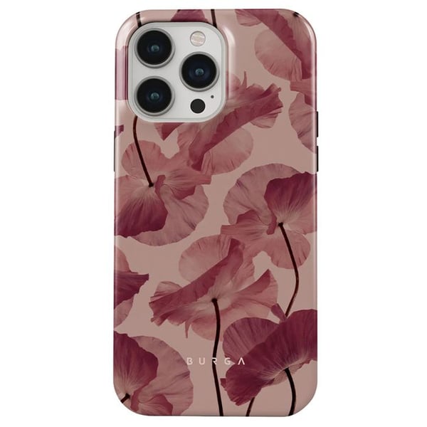 Fodral för iPhone 13 Pro Elegant Mönster Tender Kiss Burga Bordeaux