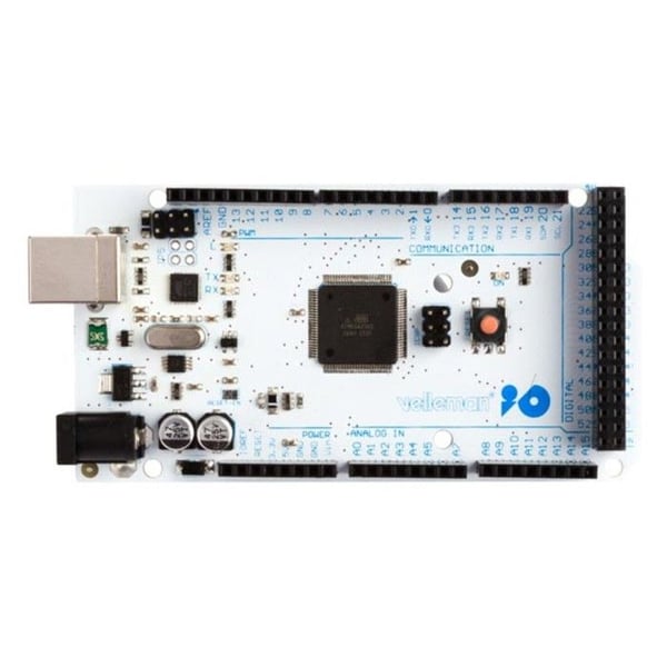 Whadda ATmega328 UNO utvecklingskort, mikrokontroller, 100% kompatibel med Arduino MEGA2560, idealisk för