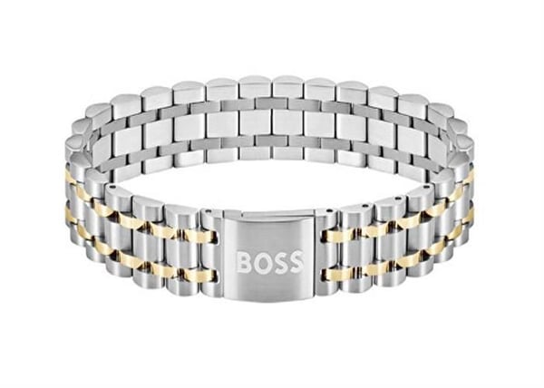 Elegant tofarvet armbånd i stål til mænd Owan 1580647