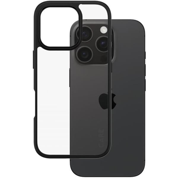 Mobilskal - Apple iPhone 16 Pro - Combat noir - TPU och polykarbonat - Garanti mot gulnande