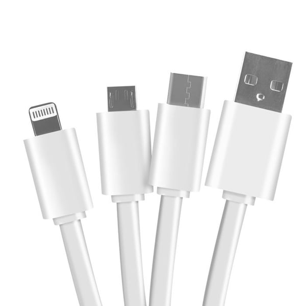 Nyckelringskabel 3-i-1 - AVIZAR - YELLO KOKO Stenbocken - USB/USB-C/Micro-USB/Lightning - 15 cm - 10W
