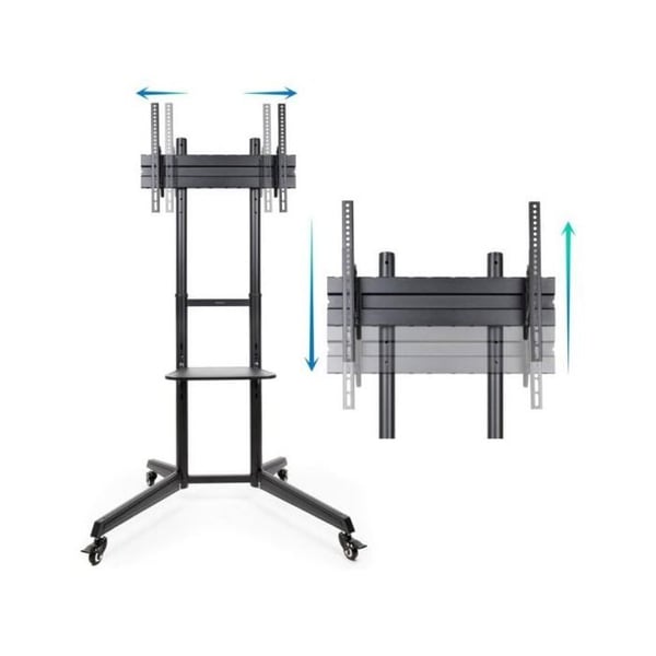 TooQ FS1170M-B Golvstativ med Hjul Tipped för TV 37"-70" VESA 600x400 Max 50Kg