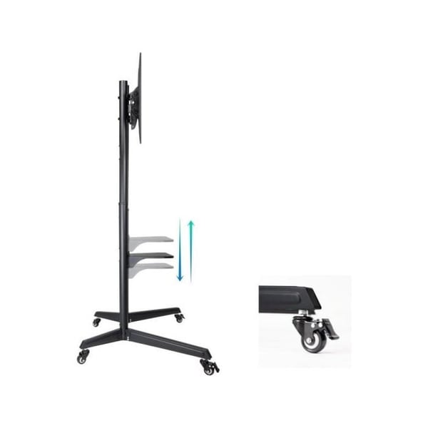 TooQ FS1170M-B Golvstativ med Hjul Tipped för TV 37"-70" VESA 600x400 Max 50Kg