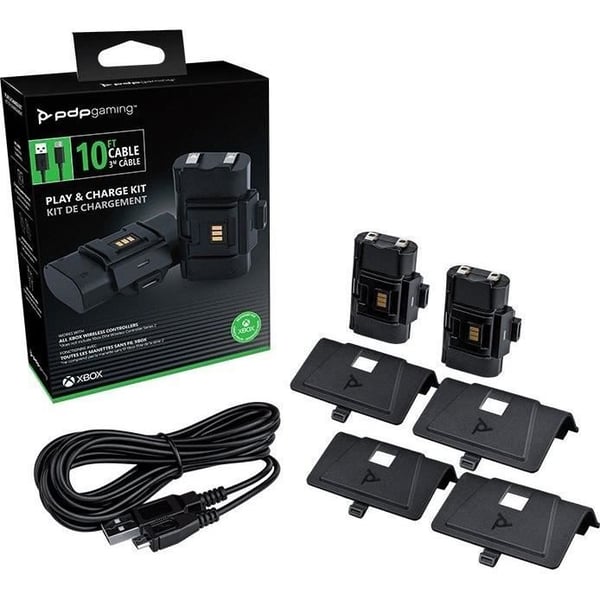 Kit Play & Charge för handkontroll - PDP - Xbox One och Series X|S - Svart