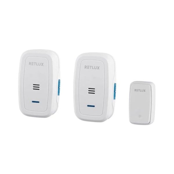 Klocka - RETLUX - RDB 104 - Nätadapter - Räckvidd 120 m - 45 melodier