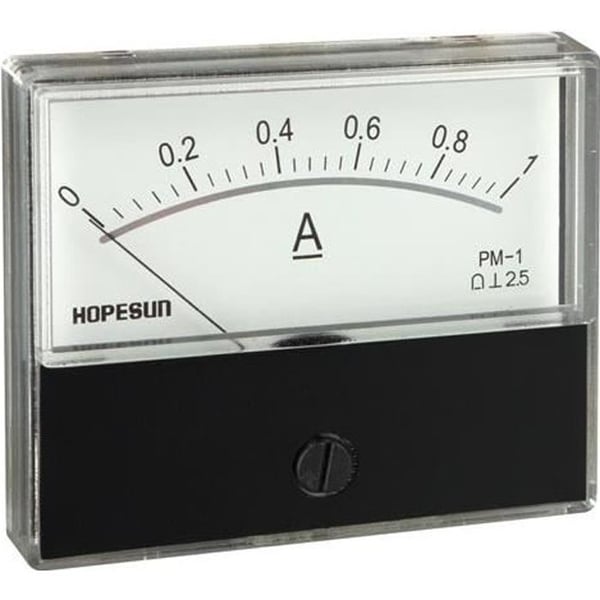 Amperemeter - 1A DC - Trådad - Analog - Ej magnetiserad