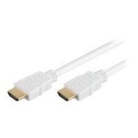 MicroConnect High Speed HDMI med Ethernet video/ljud/nätverkskabel - EETEUROPARTS - 2 m - Vit