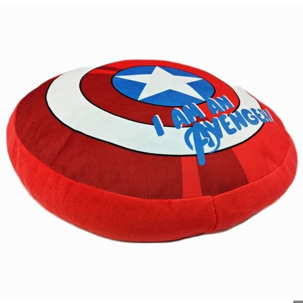3D-kudde - MARVEL - Captain America - Röd/Blå - Syntetisk - Fyrkantig