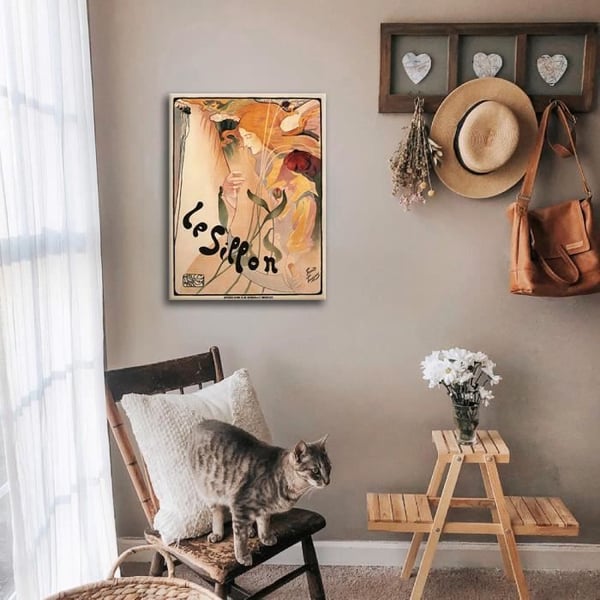 Legendarte - Vintage konstnärlig affisch Le Sillon - Målning, tryck på duk cm. 50x70