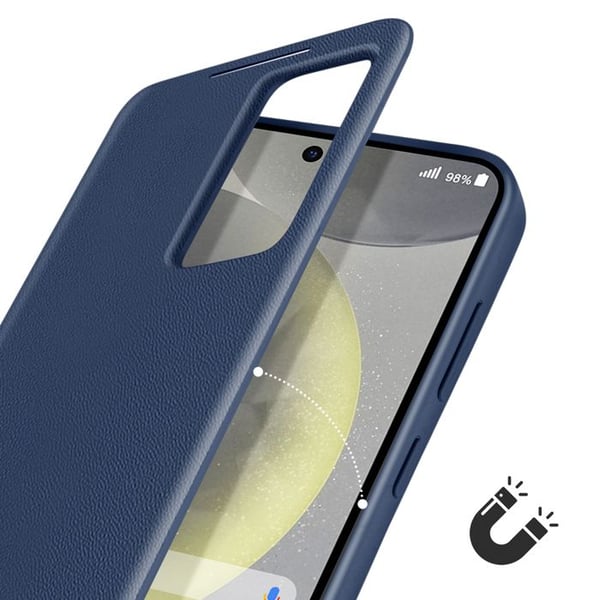 Fönsteretui för Samsung Galaxy S24 med kortfack, mörkblå