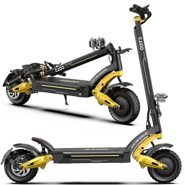 OOTD S30 Elektrisk Scooter til Voksne - Dobbelt Motor 1200W - Forbundet GPS Skærm - Rækkevidde 60km - Oliebremser