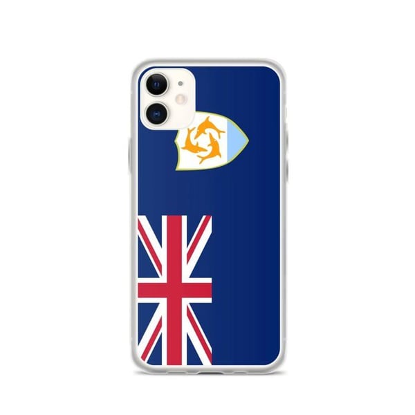 Mobilskal – Anguilla Flagga – Kompatibel med iPhone 11 – Mjukt Fodral – Stöttålig och Stötsäker - Silikon - Pixelforma
