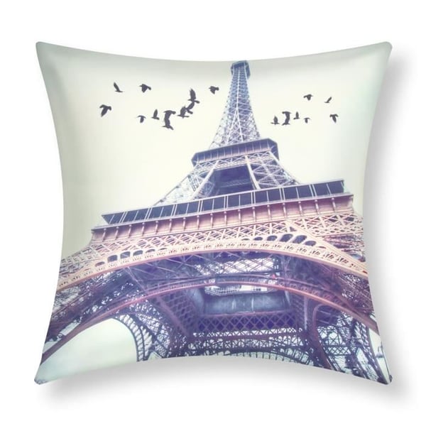Kuddöverdrag - AVIZAR - Motif Dame de Fer - 40x40 cm - Flerfärgad - Chic Elegans