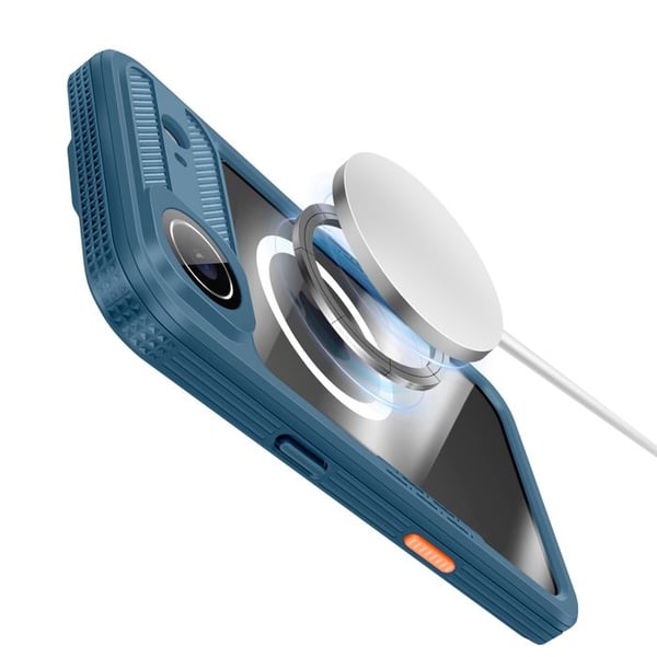 Vattentät helskydd för iPhone Air MagSafe Stötsäker med Rem Shellbox Blå