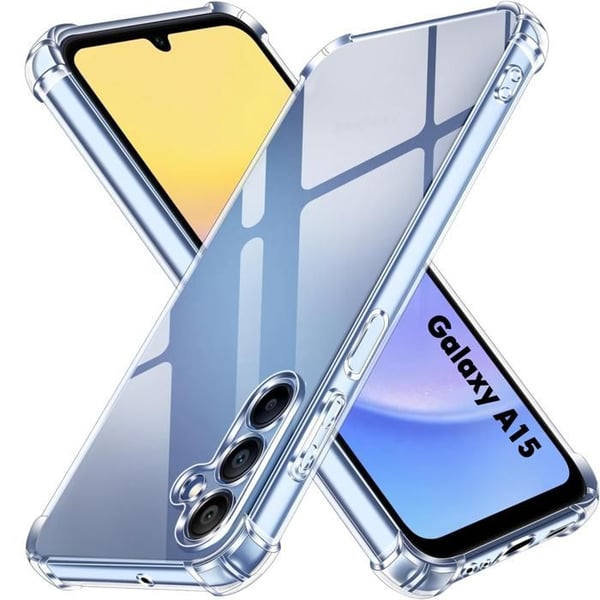 Skal - Phonillico - Samsung Galaxy A15 4G/5G - Stötsäker - Mjuk Silikon - Transparent Skal - Phonillico - Samsung Galaxy A15 4G/5G - Stötsäker - Mjuk Silikon - Transparent