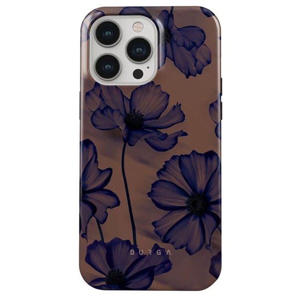 Coque MagSafe - Burga - iPhone 13 Pro - Mörklila - Mönster Velvet Night - Elegant